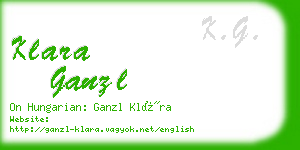 klara ganzl business card